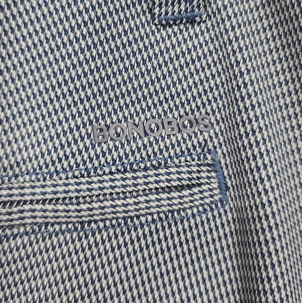 Bonobos Golf Pants Houndstooth Navy Blue Gray 36/32 Slim - Picture 5 of 11